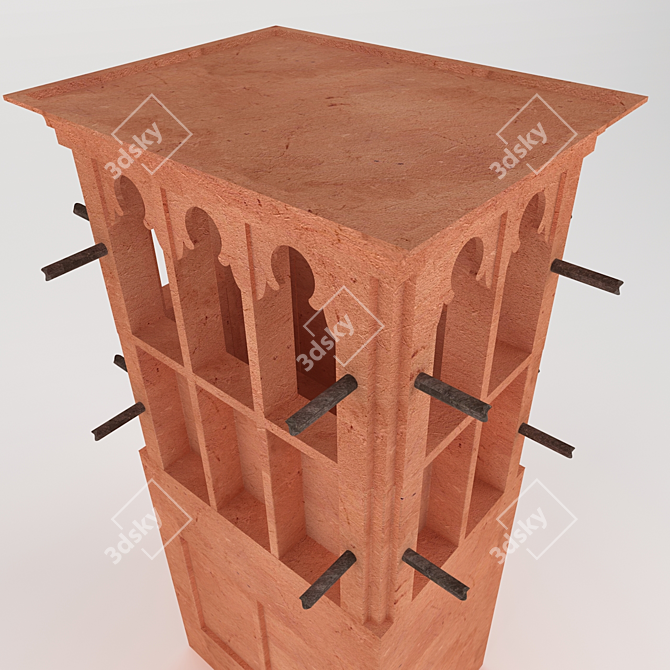 Iranian Wind Catcher: Historical Architecture Gem 3D model image 2