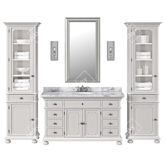 St. James Single Vanity - Elegant and Functional 3D model image 2