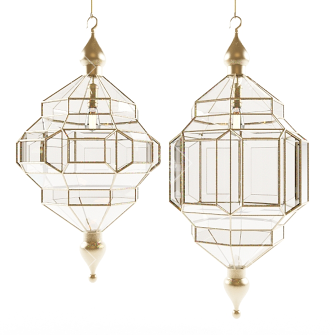 Granada Hanging Pendant Chandelier - Alhambra Inspired 3D model image 1