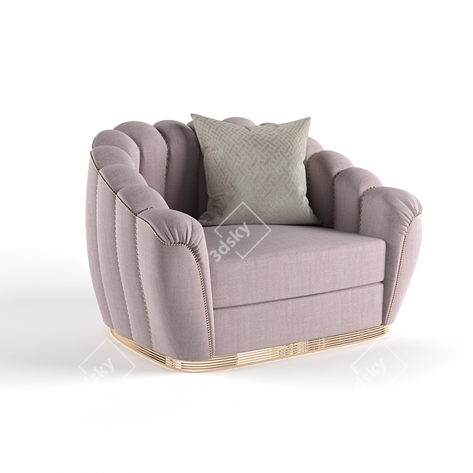Elegance Meets Comfort: Luxury Armchair 3D model image 1
