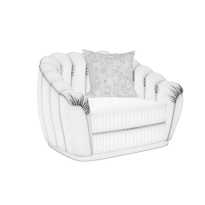 Elegance Meets Comfort: Luxury Armchair 3D model image 2