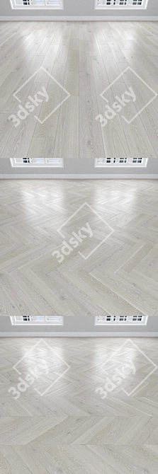 White Oak Parquet - Herringbone, Linear & Chevron 3D model image 2