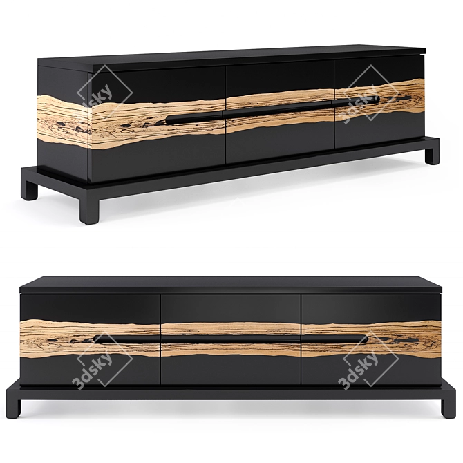 Exquisite Liaigre Bora Low Cabinet 3D model image 1