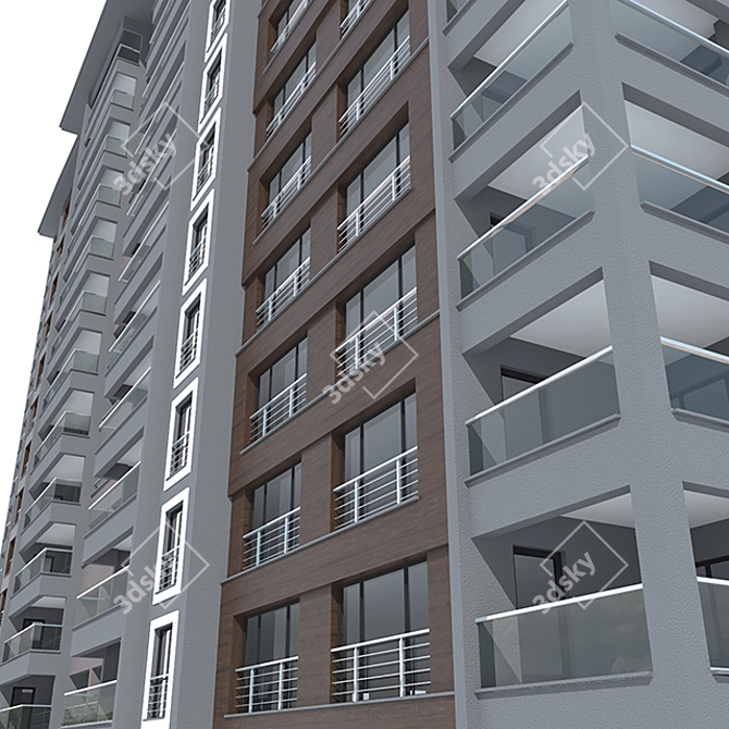 Color-Changing Dark Building 3D model image 3
