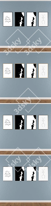 Modern Wall Art Set No. 574 3D model image 3