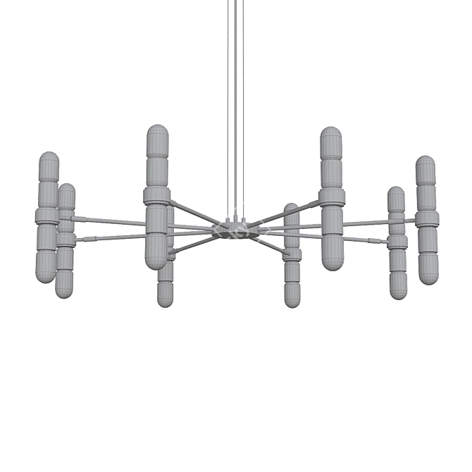 Sleek Kendu Chandelier 3D model image 3