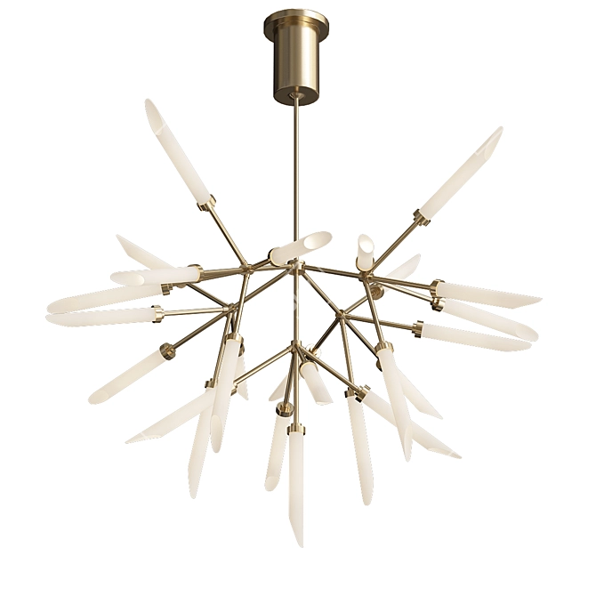 Elegant Spur Chandelier 3D model image 1