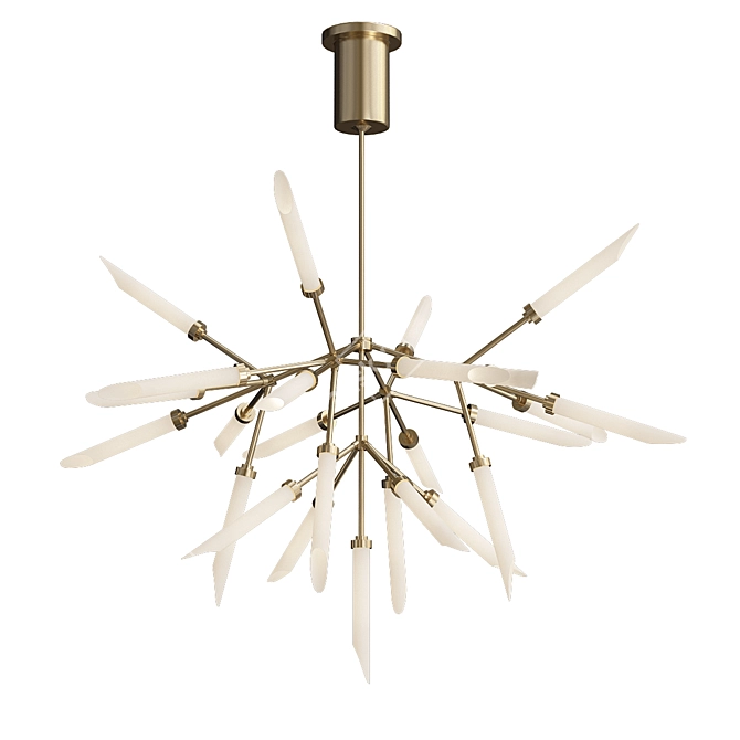 Elegant Spur Chandelier 3D model image 2