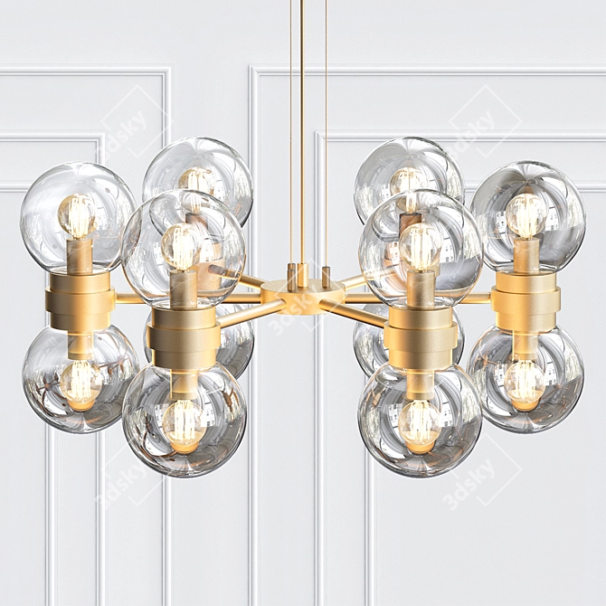 Modern Cairo Chandelier 3D model image 1