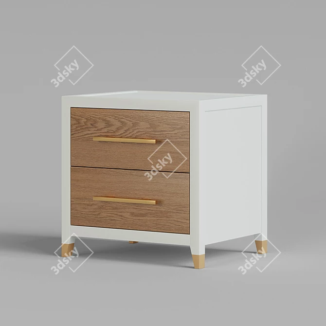 Arnika Nightstand - Stylish Bedside Storage 3D model image 1