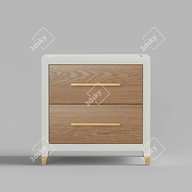 Arnika Nightstand - Stylish Bedside Storage 3D model image 2