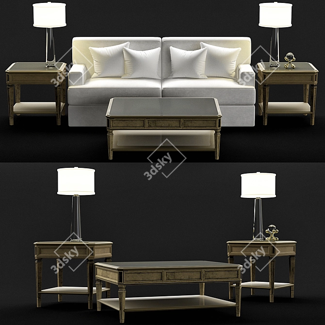 Luxury Living: Z Gallerie Sofa 3D model image 1