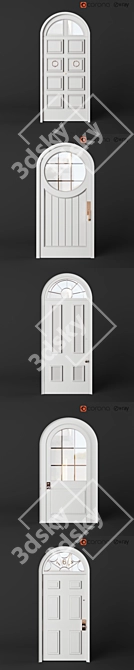 Elegant White Door: Russian Translation Available 3D model image 2
