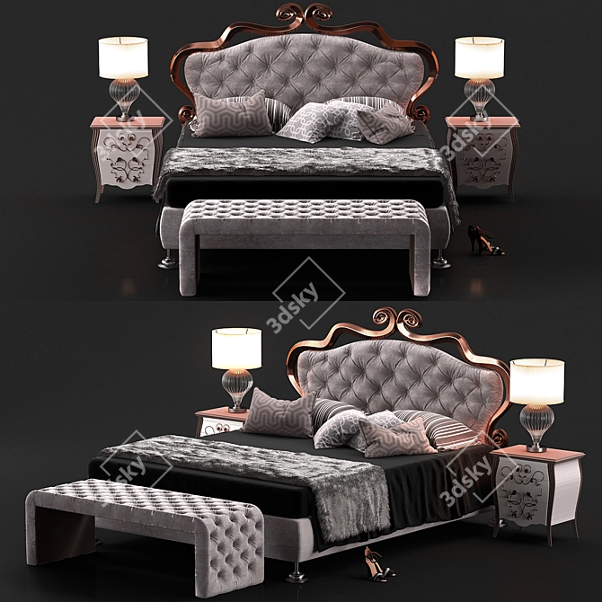 Elegance Bed: VANITY 3D model image 1