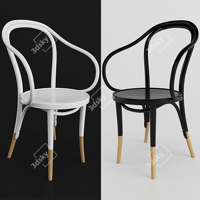 Modern Vienna Chair: Elegant Design 3D model image 1