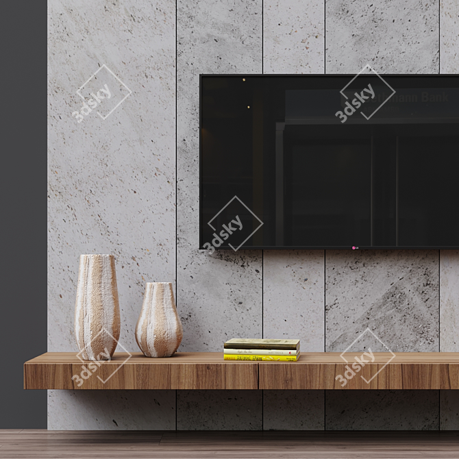 Zona 7 TV Stand - Sleek and Stylish 3D model image 3