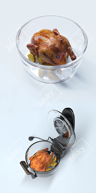 Hotter HX-1057 Air Fryer: Perfectly Cooked Chicken 3D model image 2