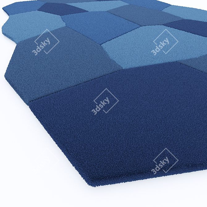 Contemporary Geometric Rug 3D model image 2