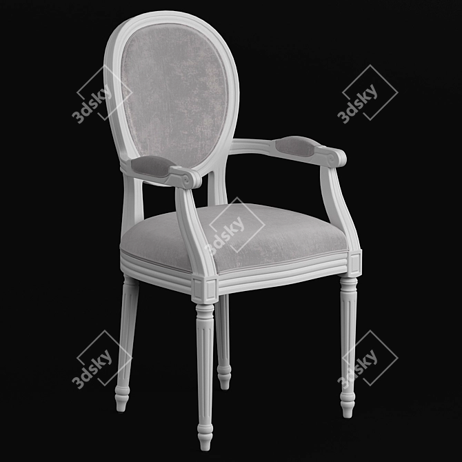 French Style Dining Chair: Elegant and Classic 3D model image 1