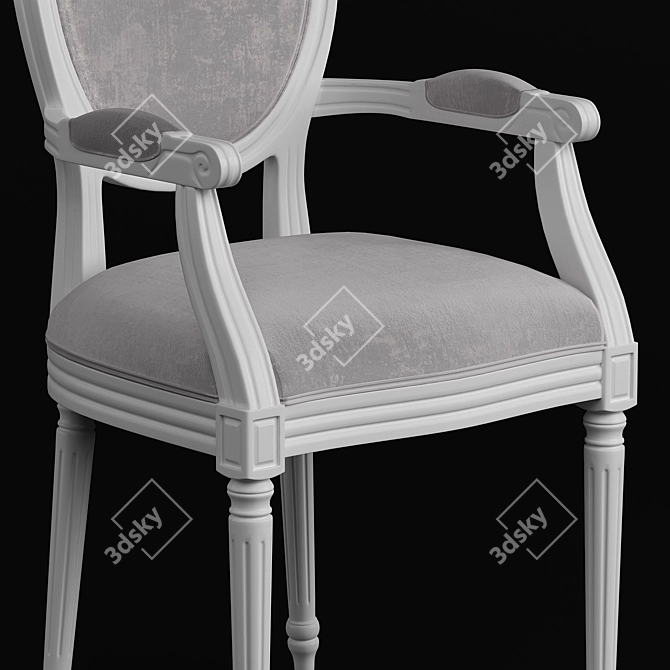 French Style Dining Chair: Elegant and Classic 3D model image 2