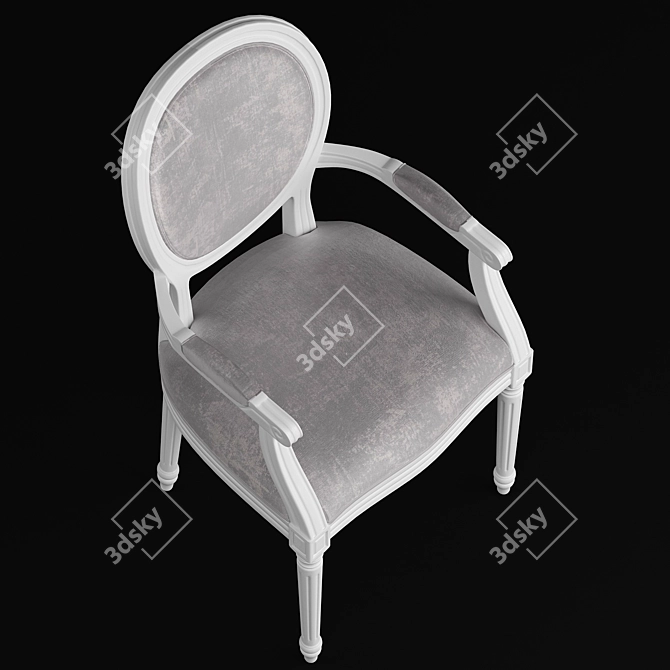 French Style Dining Chair: Elegant and Classic 3D model image 3