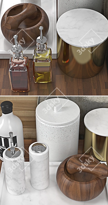 Realistic Kitchen Accessories: Detailed Model 3D model image 2