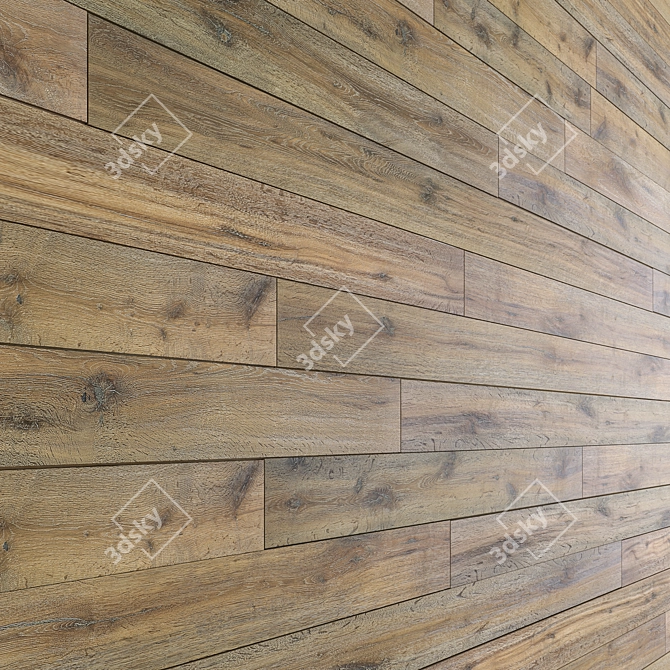 Wooden Panel Wall - Vray Material 3D model image 2