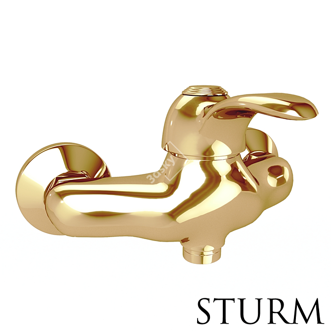 STURM Rosie Shower Faucet: Stylish and Functional 3D model image 3