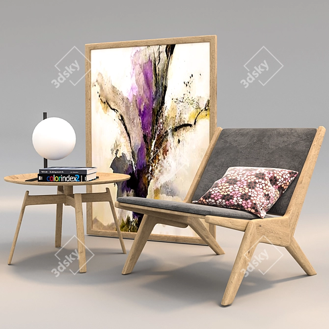 Modern Skagerak Chair Set 3D model image 1