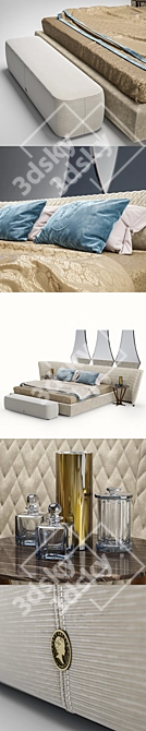 Alberta SEMIRA 2 Bed: Sleek and Elegant 3D model image 2