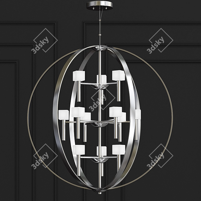 Ethereal Glow Pendant Chandelier 3D model image 1