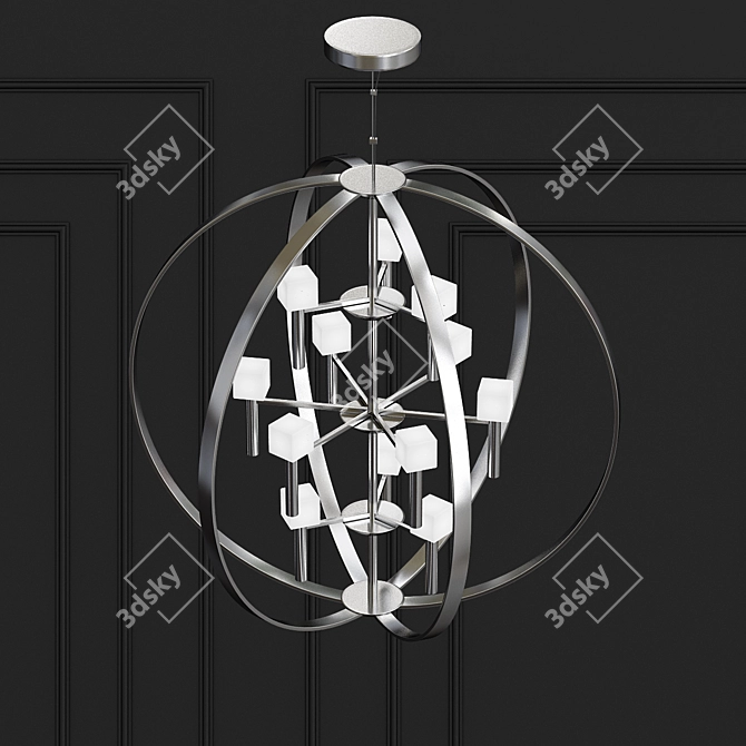 Ethereal Glow Pendant Chandelier 3D model image 2