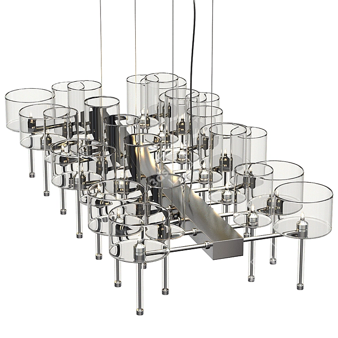 Elegant Spillray 26 Chandelier 3D model image 2