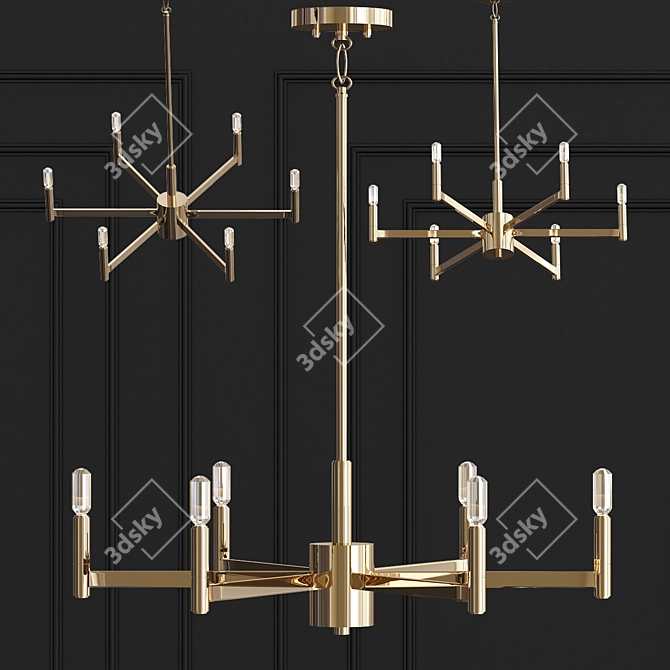 Elegant Erzo Chandelier 3D model image 1