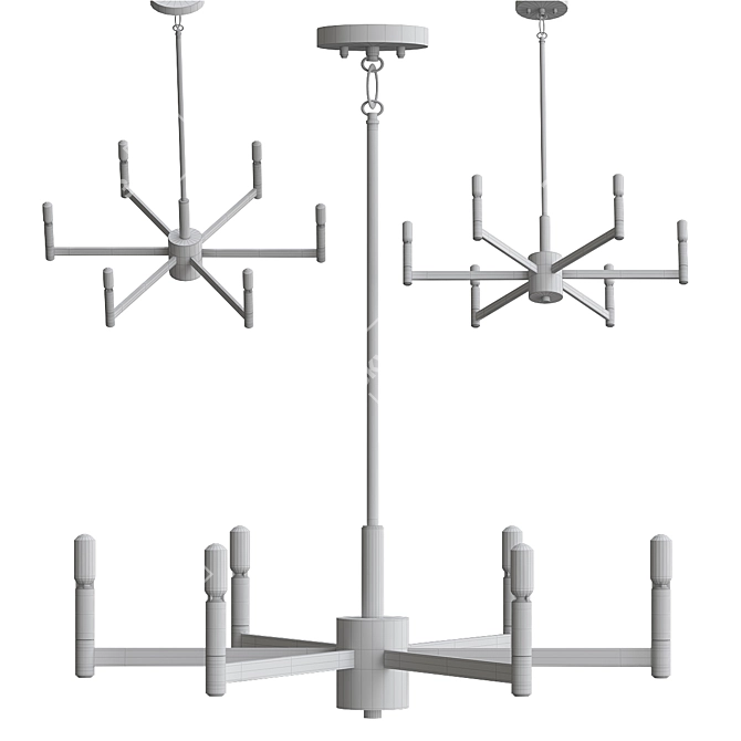 Elegant Erzo Chandelier 3D model image 2