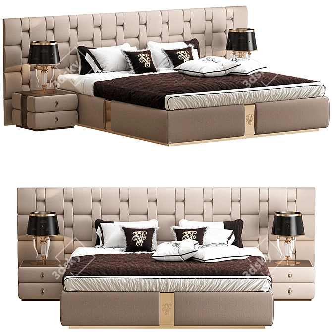 Luxury Italian Bed: Visionnaire PERKINS 3D model image 1