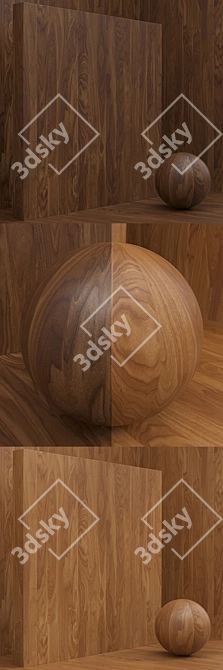 Title: Seamless Wood Veneer Box Set 3D model image 2