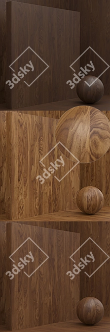 Title: Seamless Wood Veneer Box Set 3D model image 3