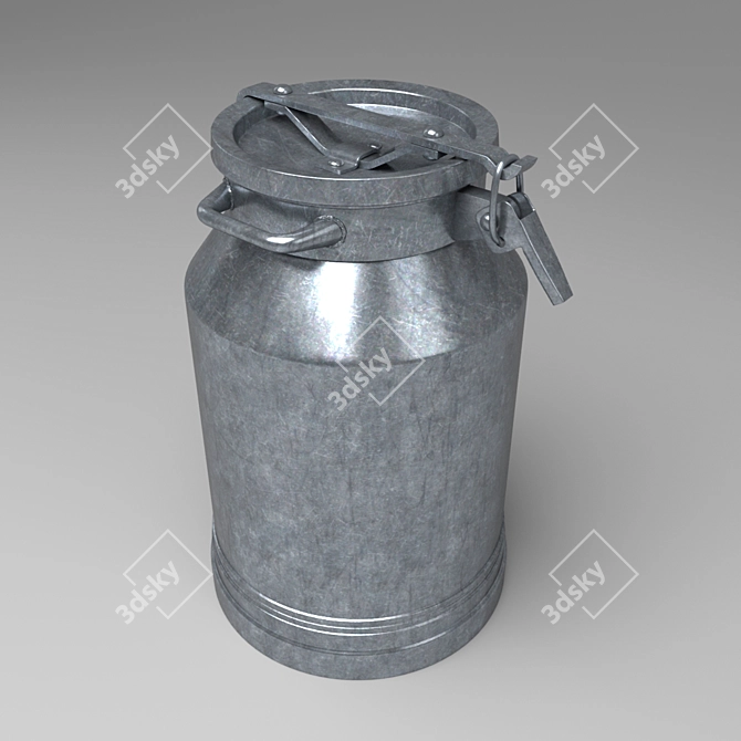 Aluminum Flask 3D model image 1