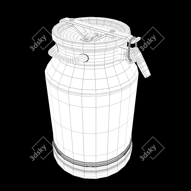 Aluminum Flask 3D model image 3