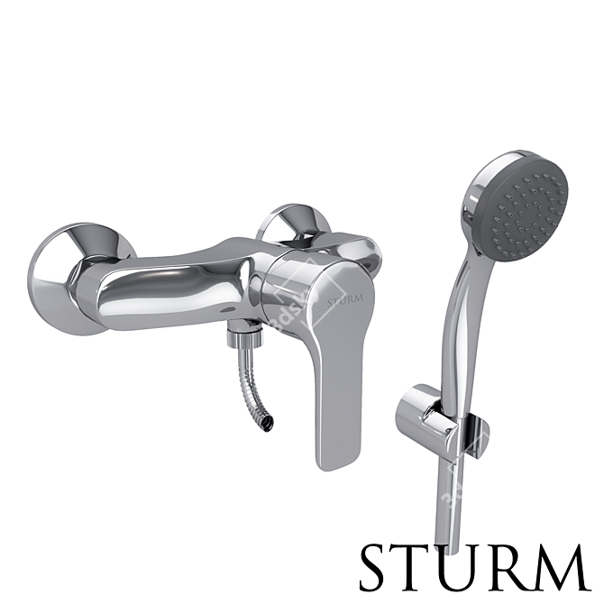 STURM Mohito Shower Mixer - Complete Set with Hand Shower 3D model image 1