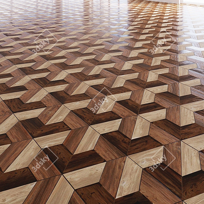 Sleek 4K Seamless Flooring 3D model image 1