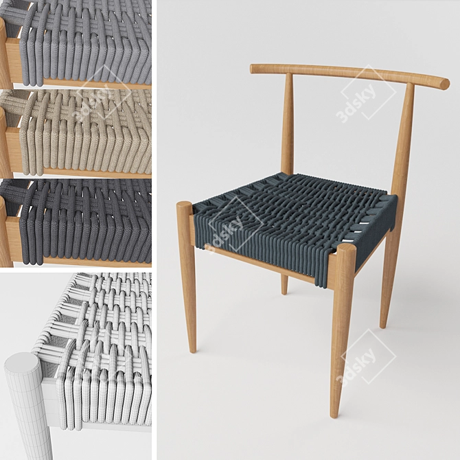 Harbor Chair: Sleek and Stylish Seating 3D model image 1