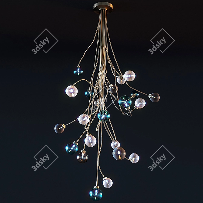 Loft Chandelier: Stylish and Spacious 3D model image 2