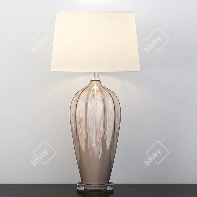 Elegant White Ceramic Table Lamp 3D model image 1