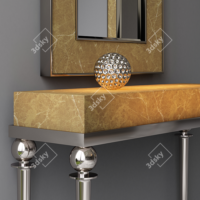 Modern Luxe: Visionnaire Cycas Console, Kudrun Mirror, Gabriellab 3D model image 2