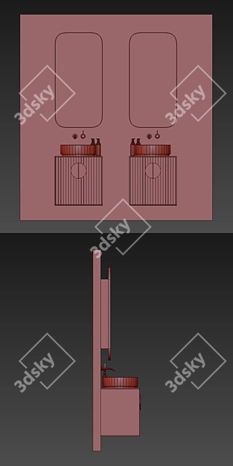 Stylish Furniture Set 3D model image 2