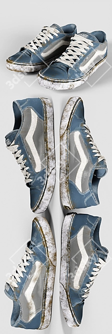 Vans Grunge Mid Poly Shoes 3D model image 2