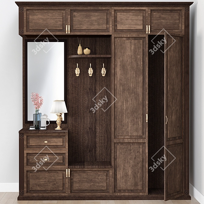 Moda Chic Wardrobe Collection 3D model image 1