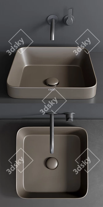 Ceramica Cielo Enjoy 40: The Perfect Rectangular Washbasin 3D model image 2